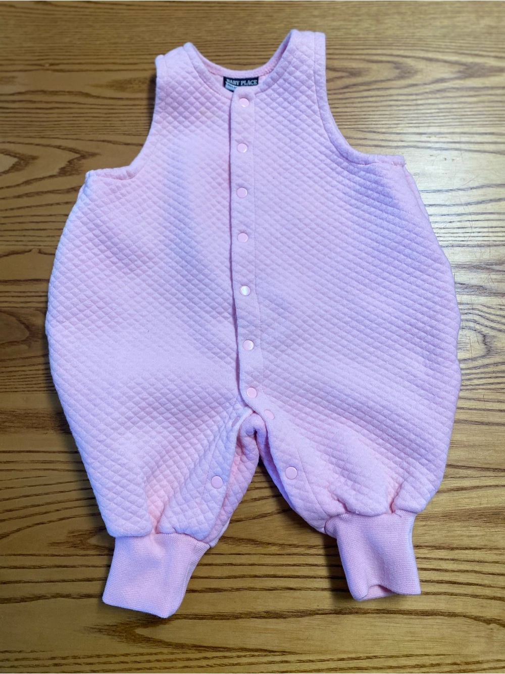 Baby Place Light Pink Quilted Sleeveless Bubble Romper